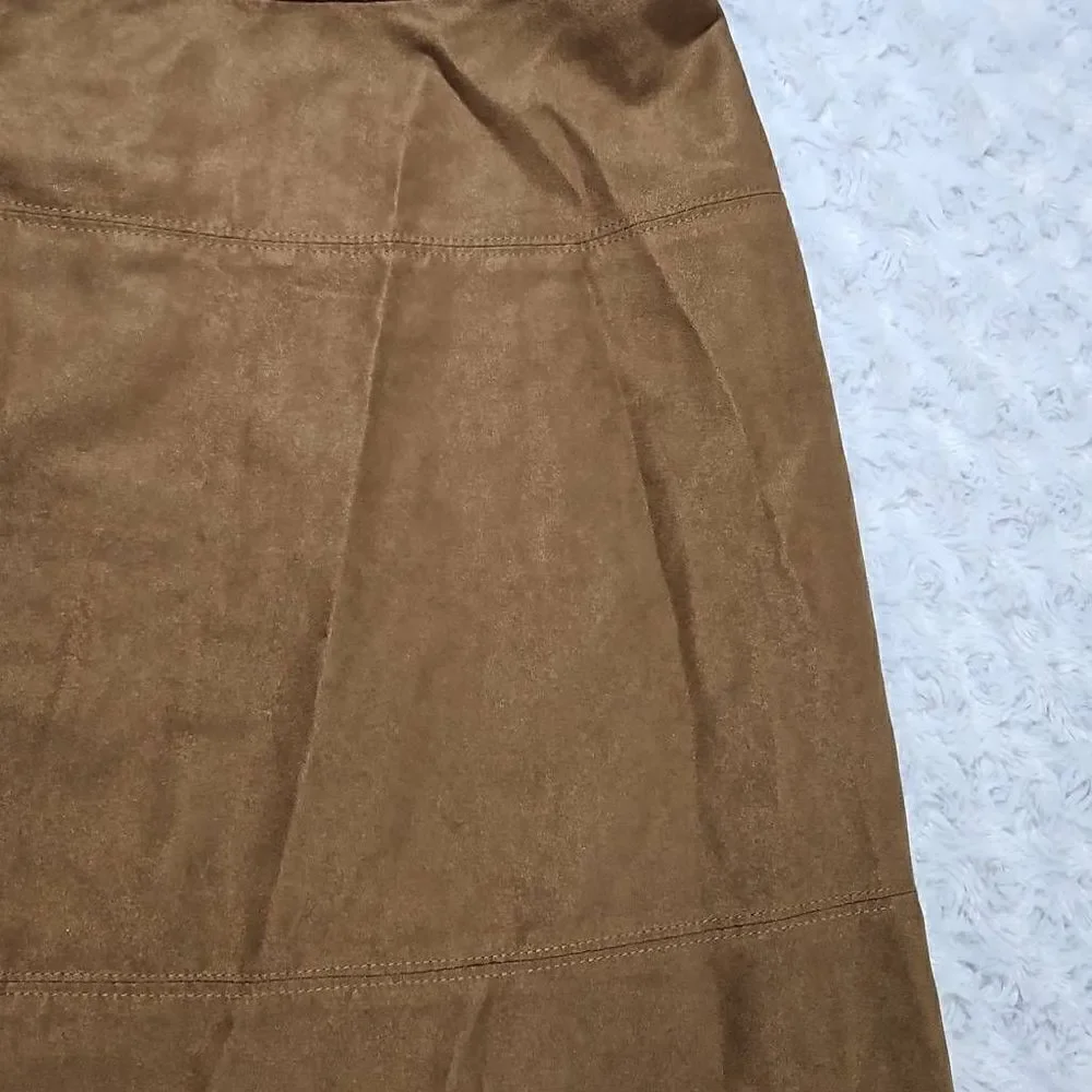 Brown Faux Microfiber Suede Banana Republic Brown Skirt Size 6